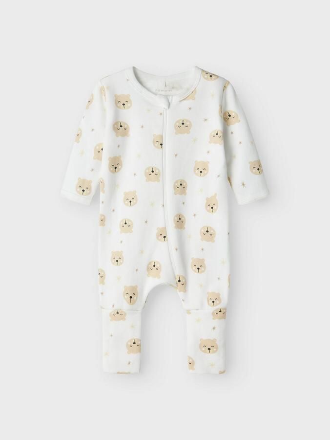 Name it BABY pyjama met all over print set van 2 zand wit Beige Jongens Katoen Ronde hals 104 - Foto 4