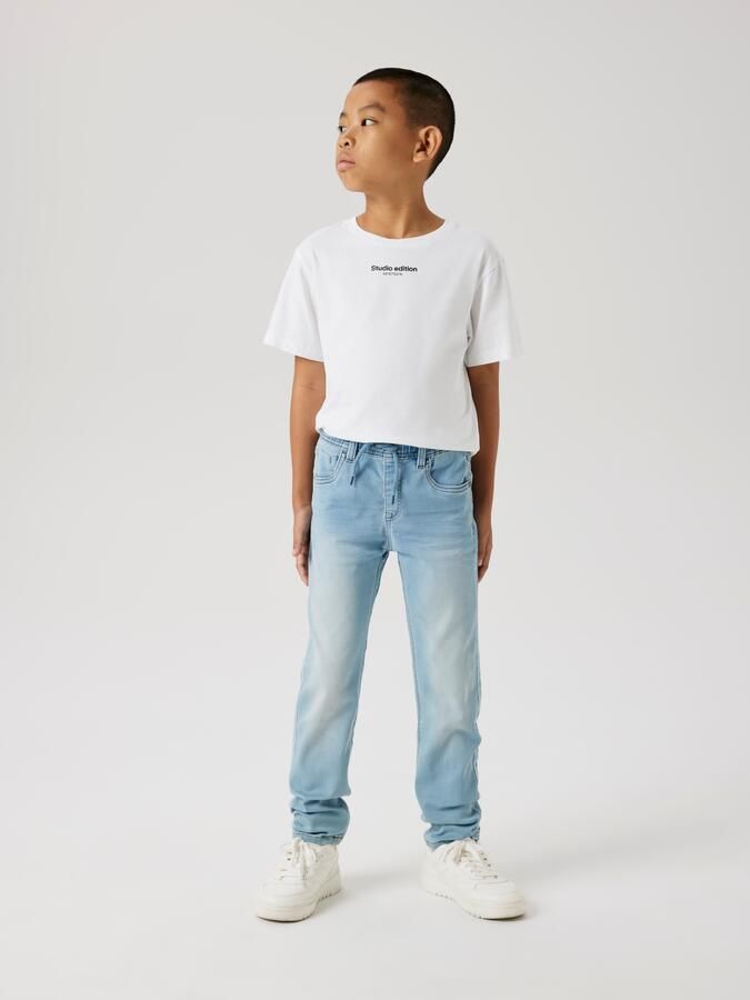 NAME IT KIDS slim fit regular waist jeans light blue denim - Foto 4