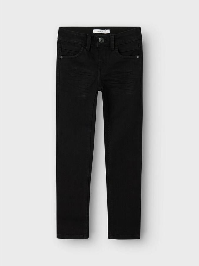 Name it KIDS slim fit jeans NKMSILAS black Zwart Jongens Jog denim Effen 158 - Foto 6