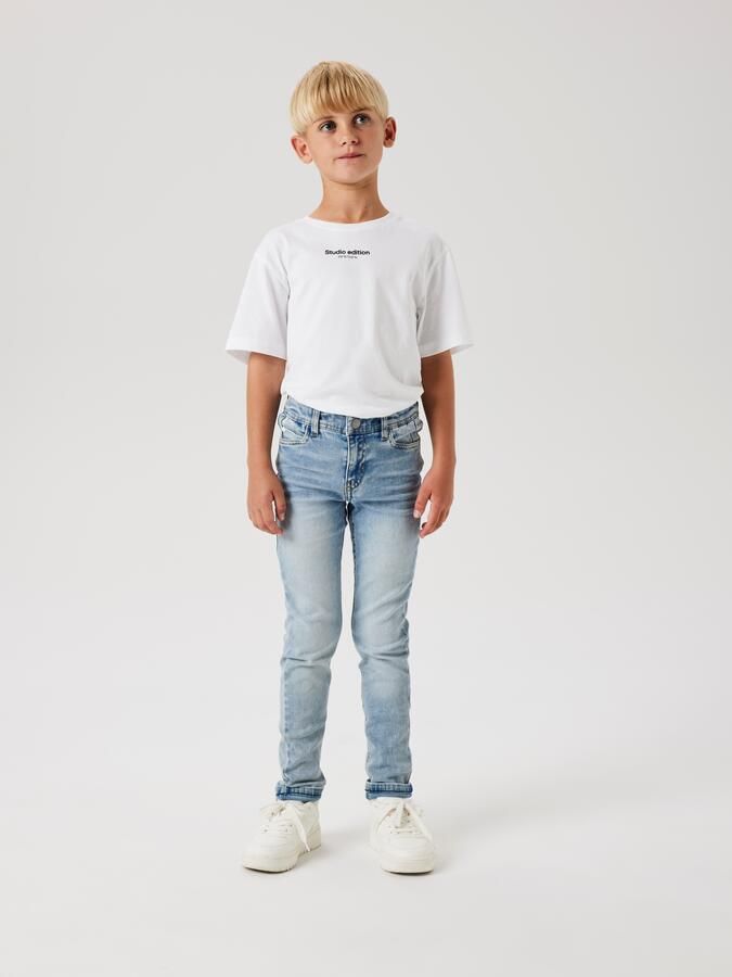 NAME IT KIDS slim regular waist slim fit jeans light blue denim - Foto 7
