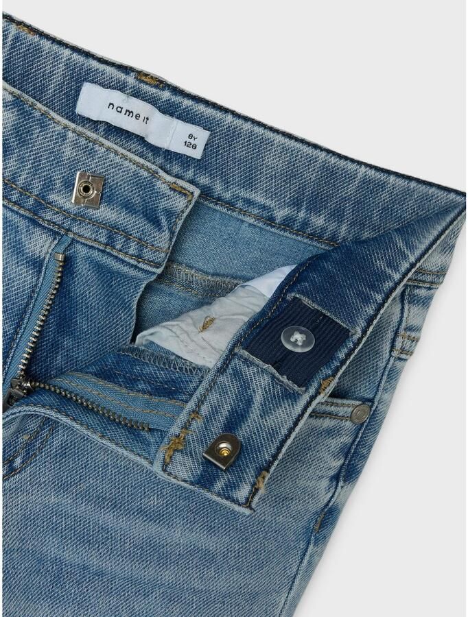 NAME IT KIDS slim regular waist slim fit jeans light blue denim - Foto 4
