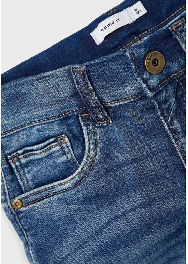 Name it KIDS slim fit jeans NKMTHEO denim blue Blauw Jongens Jog denim 104 - Foto 8