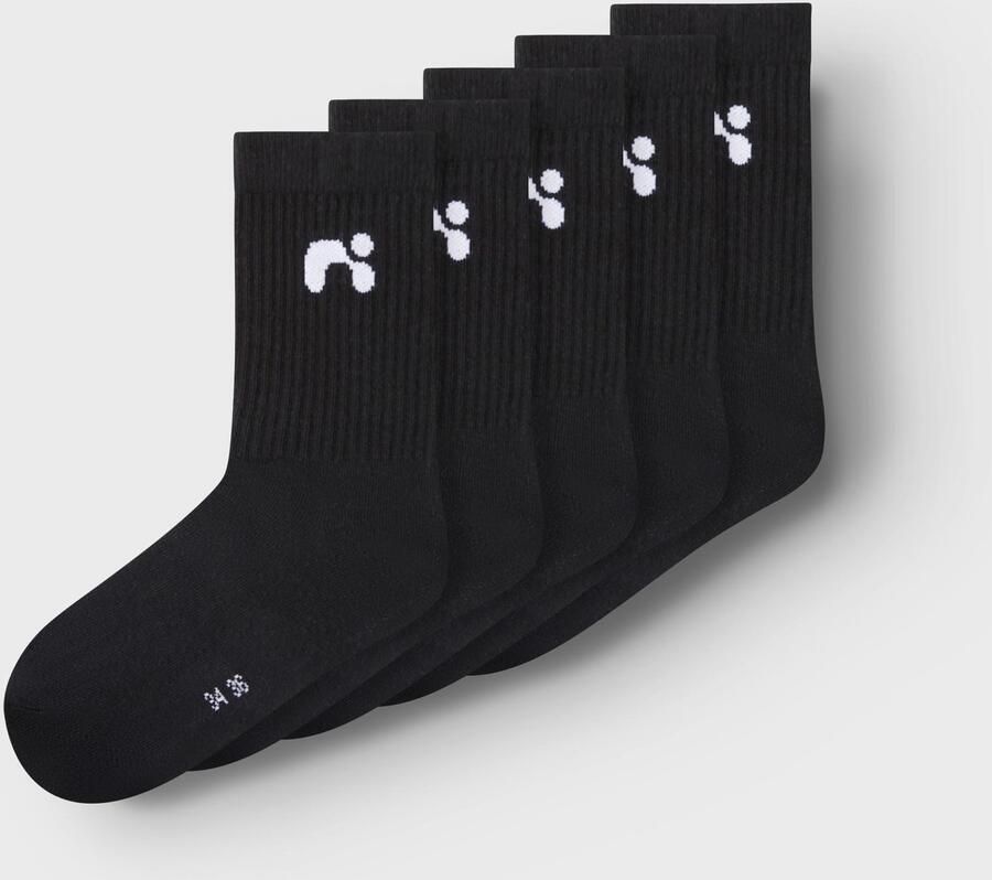 Name it KIDS sokken NKNLARIS set van 5 zwart Katoen Printopdruk 31 33 - Foto 4