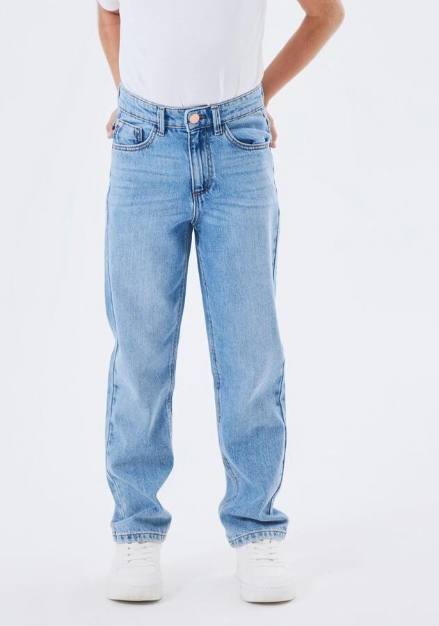 Name it KIDS straight fit jeans NKFROSE medium blue denim Blauw Effen 122 - Foto 6