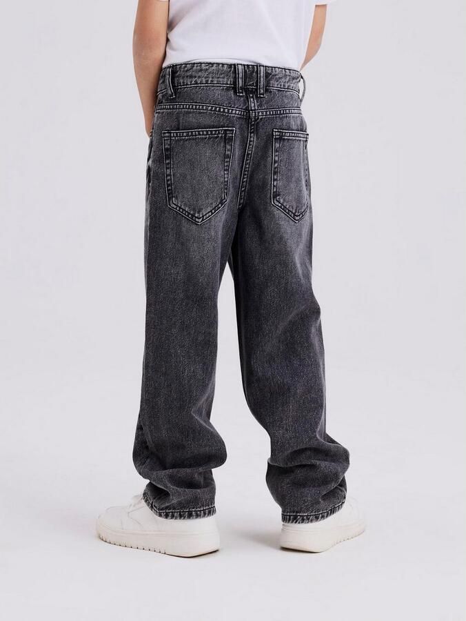 Name it KIDS straight fit jeans NKMRYAN Grijs Jongens Denim Effen 116 - Foto 5