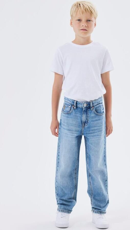 Name it KIDS straight fit jeans NKMRYAN medium blue denim Blauw Effen 116 - Foto 6