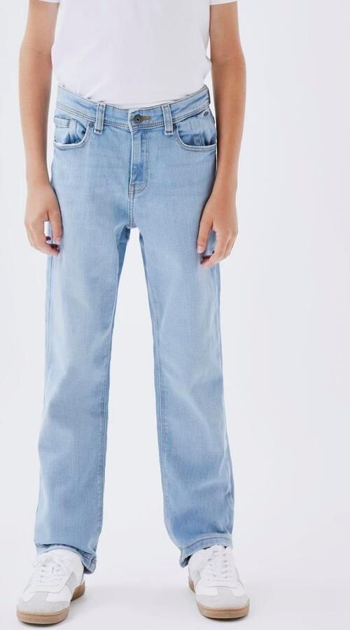Name it KIDS straight fit jeans NKMRYAN light blue denim Blauw Jongens Stretchdenim 128 - Foto 8