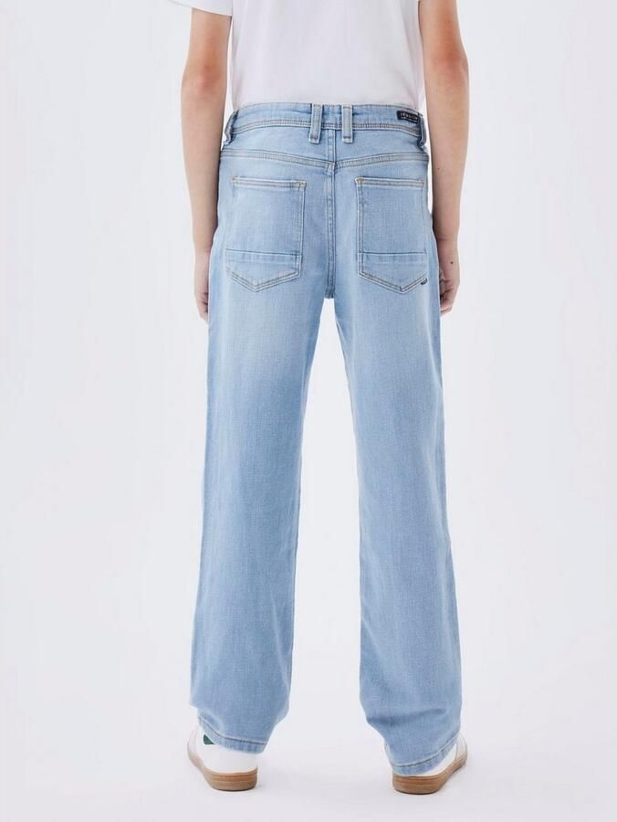 Name it KIDS straight fit jeans NKMRYAN light blue denim Blauw Jongens Stretchdenim 128 - Foto 5