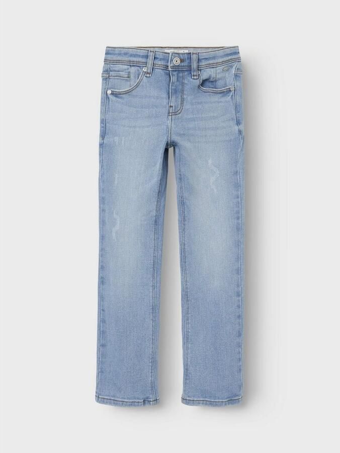 Name it KIDS straight fit jeans NKMRYAN light blue denim Blauw Jongens Stretchdenim 128 - Foto 6