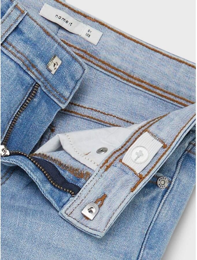Name it KIDS straight fit jeans NKMRYAN light blue denim Blauw Jongens Stretchdenim 128 - Foto 3