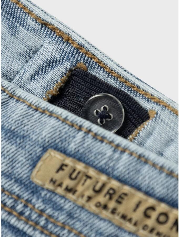 Name it KIDS straight fit jeans NKMRYAN light blue denim Blauw Jongens Stretchdenim 128 - Foto 4