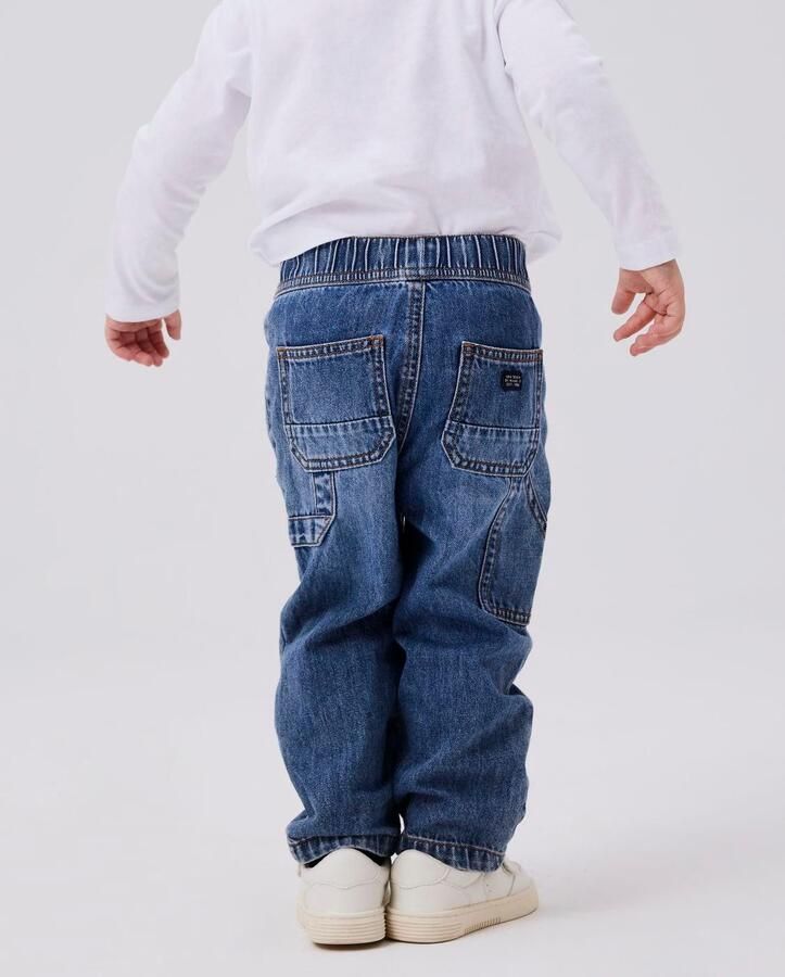 Name it MINI straight fit jeans NMMRYAN dark blue denim Blauw Jog denim 104 - Foto 4