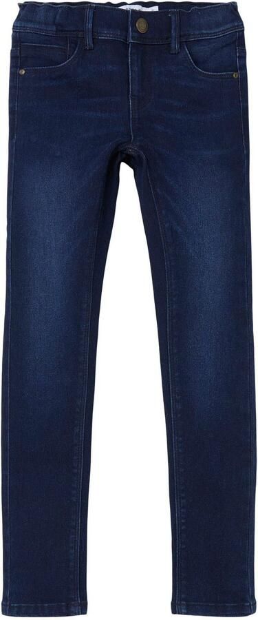 Name it skinny jeans NKFPOLLY dark blue denim Blauw Meisjes Stretchdenim 104 - Foto 8