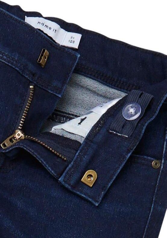 Name it skinny jeans NKFPOLLY dark blue denim Blauw Meisjes Stretchdenim 104 - Foto 6