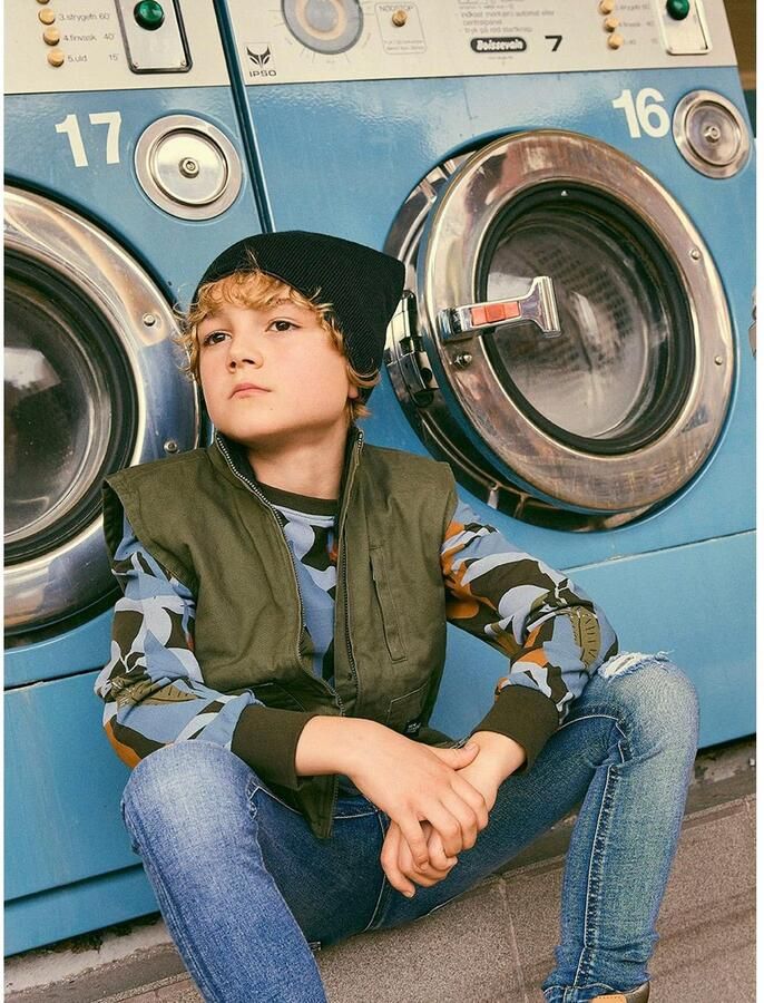 Name it KIDS skinny jeans NKMPETE medium blue denim Blauw Jongens Stretchdenim 104 - Foto 3