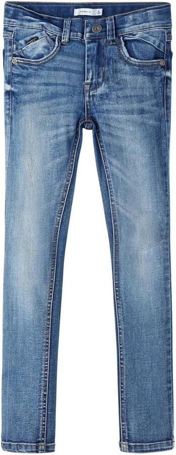Name it KIDS skinny jeans NKMPETE medium blue denim Blauw Jongens Stretchdenim 104 - Foto 10