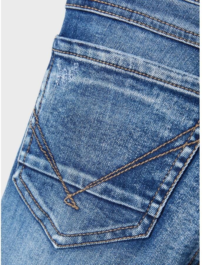 Name it KIDS skinny jeans NKMPETE medium blue denim Blauw Jongens Stretchdenim 104 - Foto 2