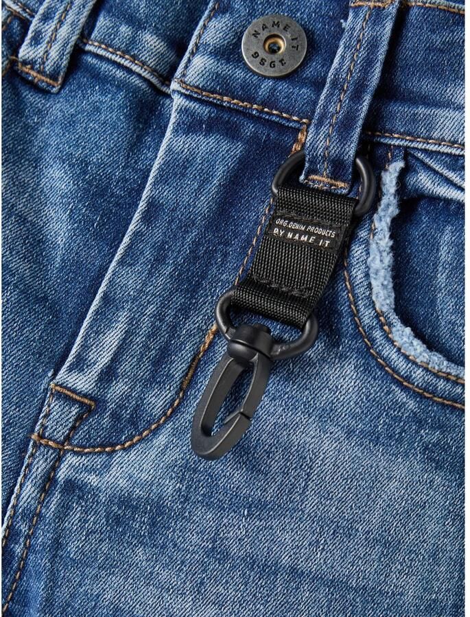 Name it KIDS skinny jeans NKMPETE medium blue denim Blauw Jongens Stretchdenim 104 - Foto 4