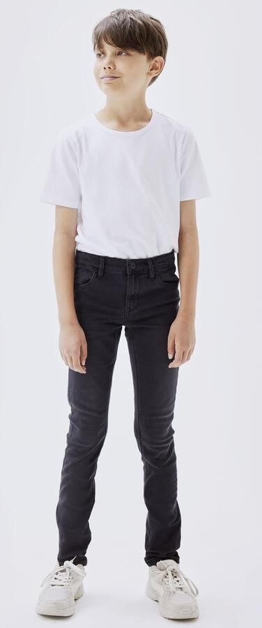 Name it KIDS skinny jeans NKMPETE zwart Jongens Stretchdenim Effen 104 - Foto 8