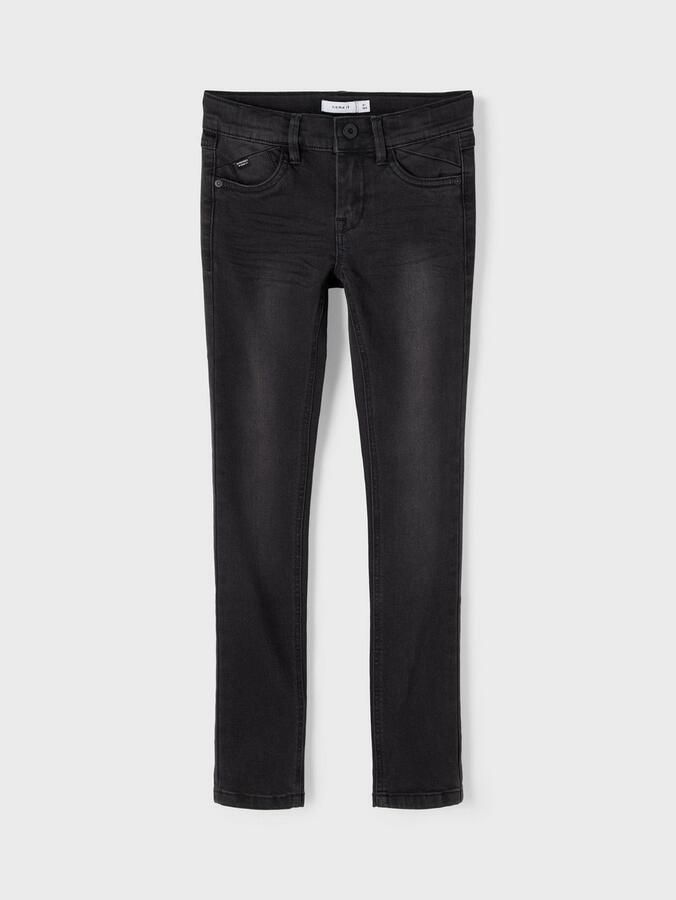 Name it KIDS skinny jeans NKMPETE zwart Jongens Stretchdenim Effen 104 - Foto 5