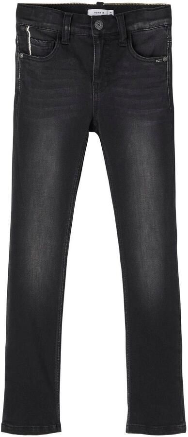 Name it KIDS slim fit jeans NKMTHEO zwart Blauw Jongens Viscose Effen 104 - Foto 5