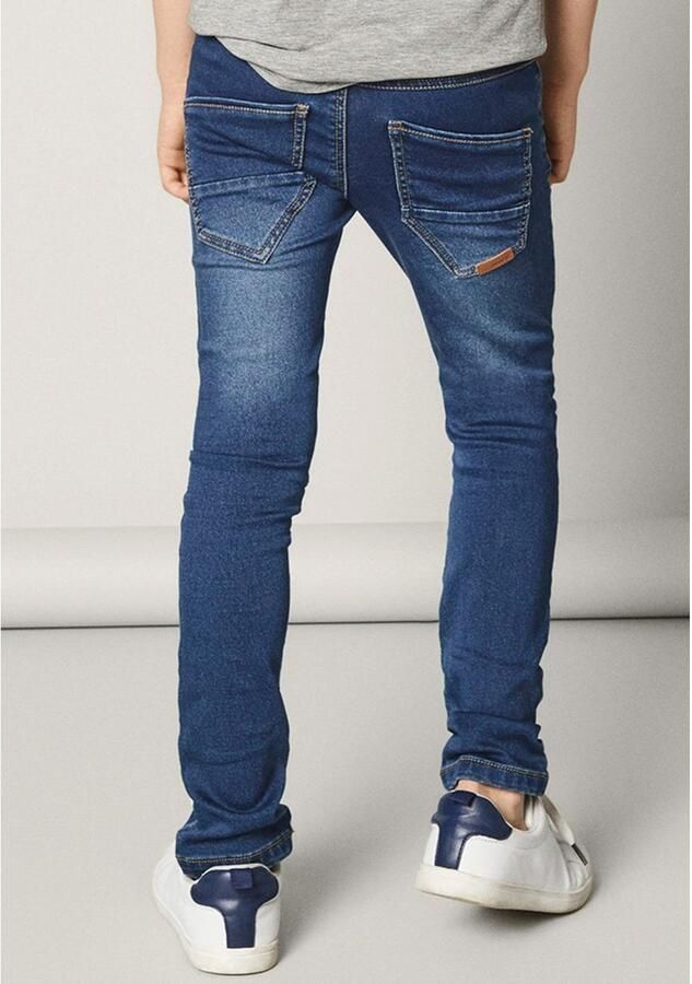 Name it KIDS slim fit jeans NKMTHEO medium blue denim Blauw Jongens Jog denim 128 - Foto 4