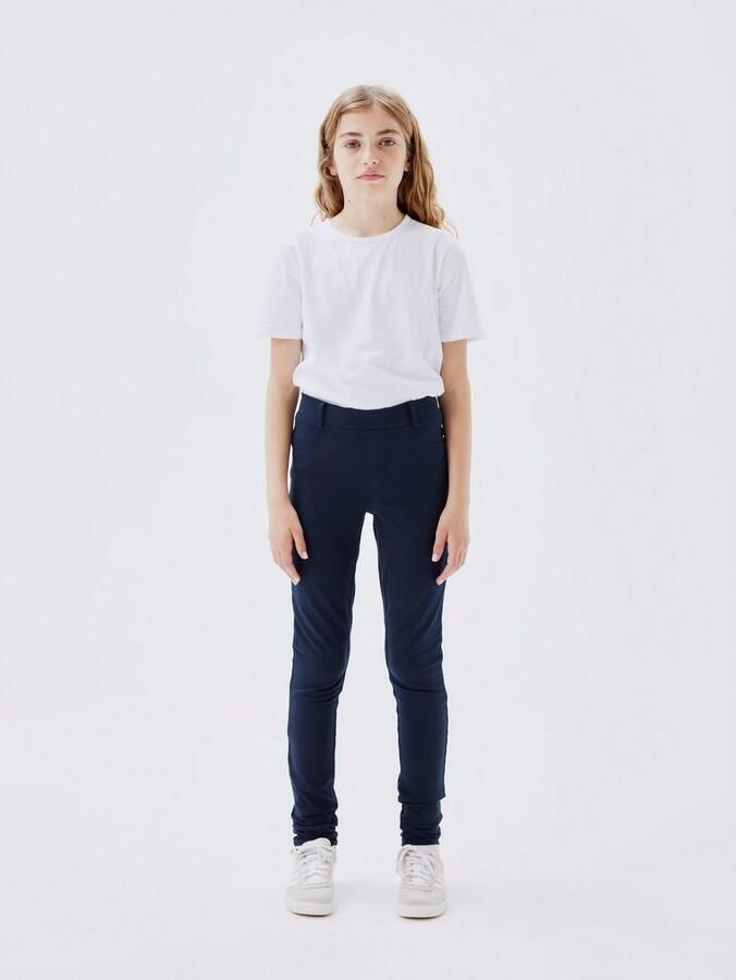 Name it KIDS legging NKFVIVIAN met katoen donkerblauw Meisjes Stretchkatoen 164 - Foto 3