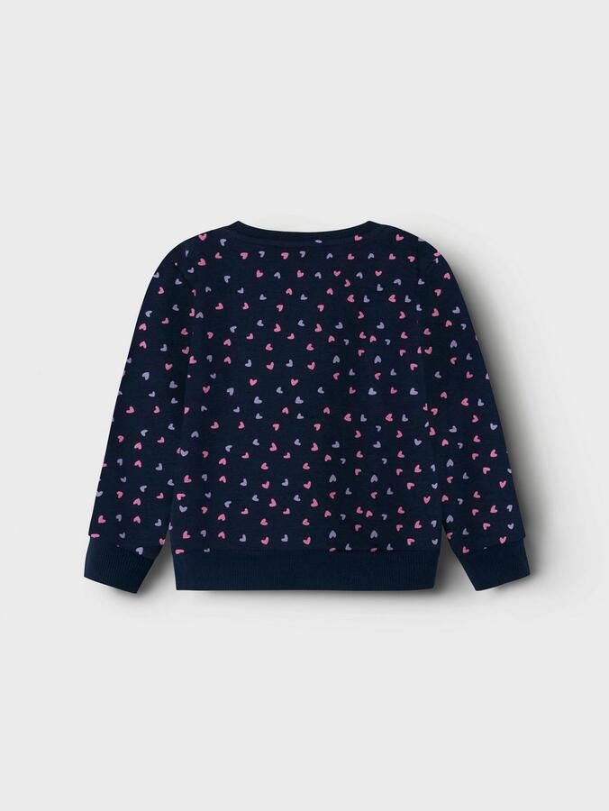 Name It Sweatshirt NMFDAVINA LS SWEAT FLEECE BRU NOOS in klassieke vorm en met geweldige alloverprint - Foto 2