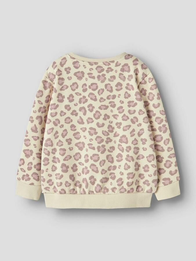 Name It Sweatshirt NMFDAVINA LS SWEAT FLEECE BRU NOOS in klassieke vorm en met geweldige alloverprint - Foto 3