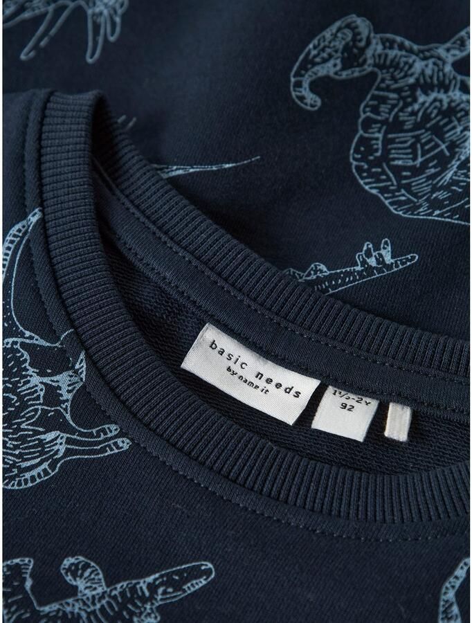 Name It Sweatshirt NMMVARON voor jongens met alloverprint en ribboorden - Foto 2