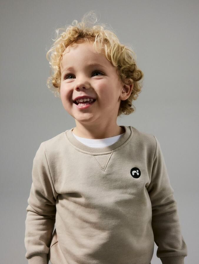 Name it MINI sweater NMMVIMO lichtbruin Effen 104 - Foto 4