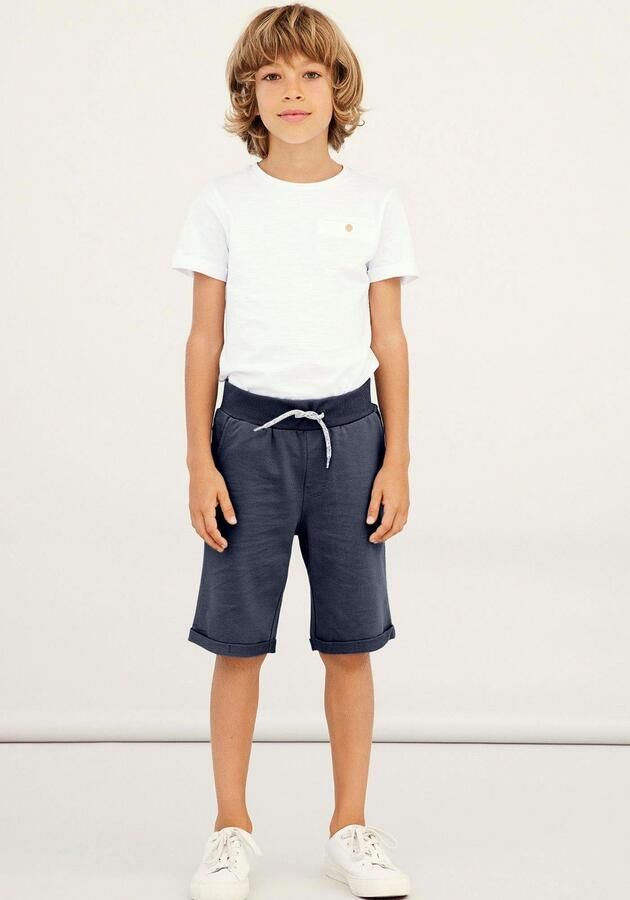 Name it KIDS regular fit sweatshort NKMVERMO donkerblauw Effen 152 - Foto 5