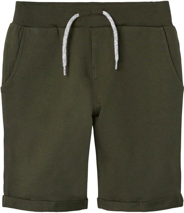 Name it KIDS regular fit sweatshort NKMVERMO donkergroen Effen 128 - Foto 5