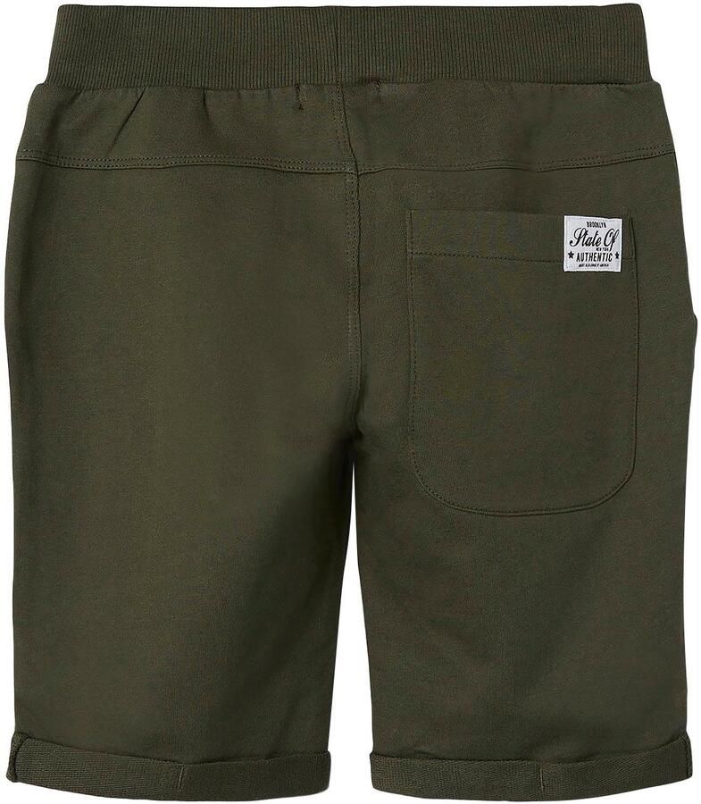 Name it KIDS regular fit sweatshort NKMVERMO donkergroen Effen 128 - Foto 4