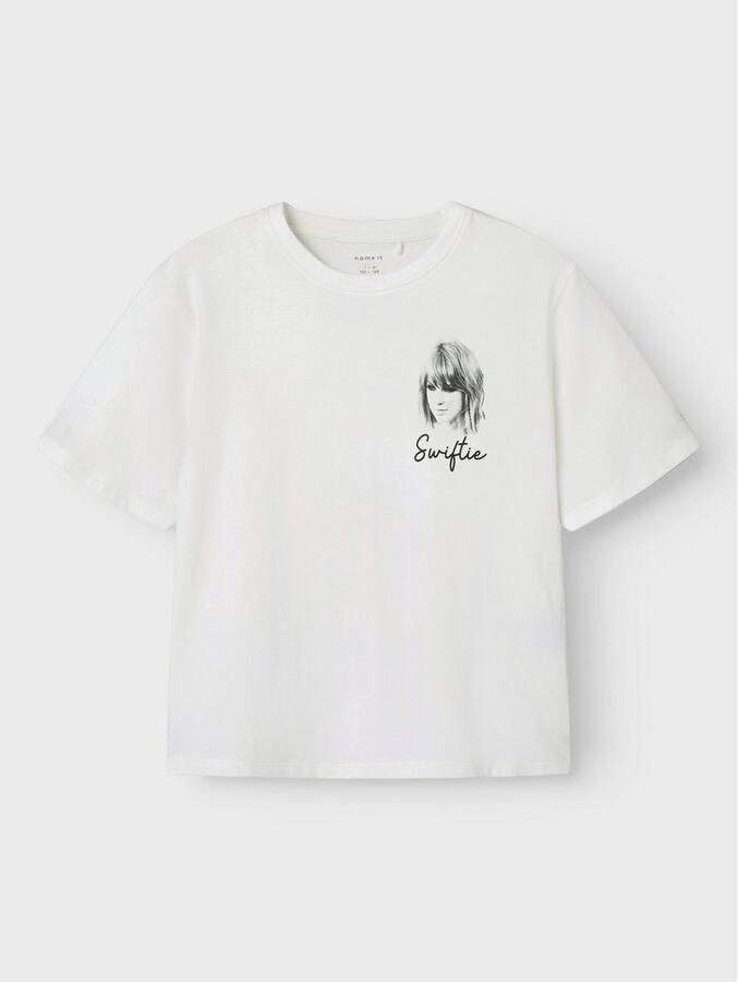 Name It T-shirt NKFFERN TSWIFT SS NREG TOP SKY CELEBRITY ICONS met Taylor Swift print op de voorkant - Foto 5