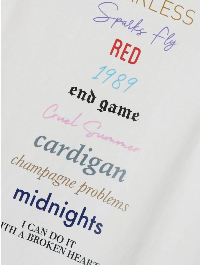 Name It T-shirt NKFFERN TSWIFT SS NREG TOP SKY CELEBRITY ICONS met Taylor Swift print op de voorkant