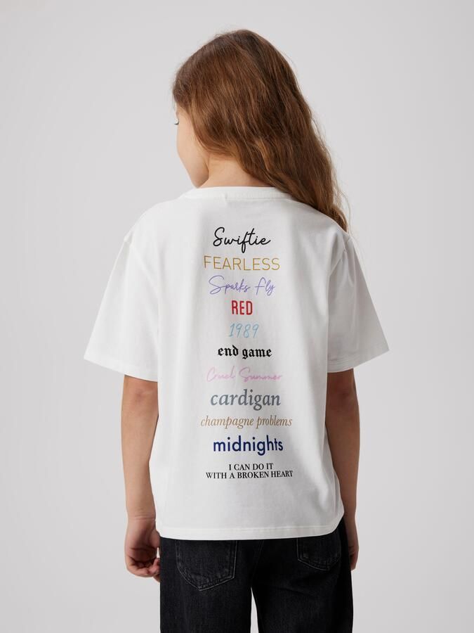 Name It T-shirt NKFFERN TSWIFT SS NREG TOP SKY CELEBRITY ICONS met Taylor Swift print op de voorkant - Foto 4