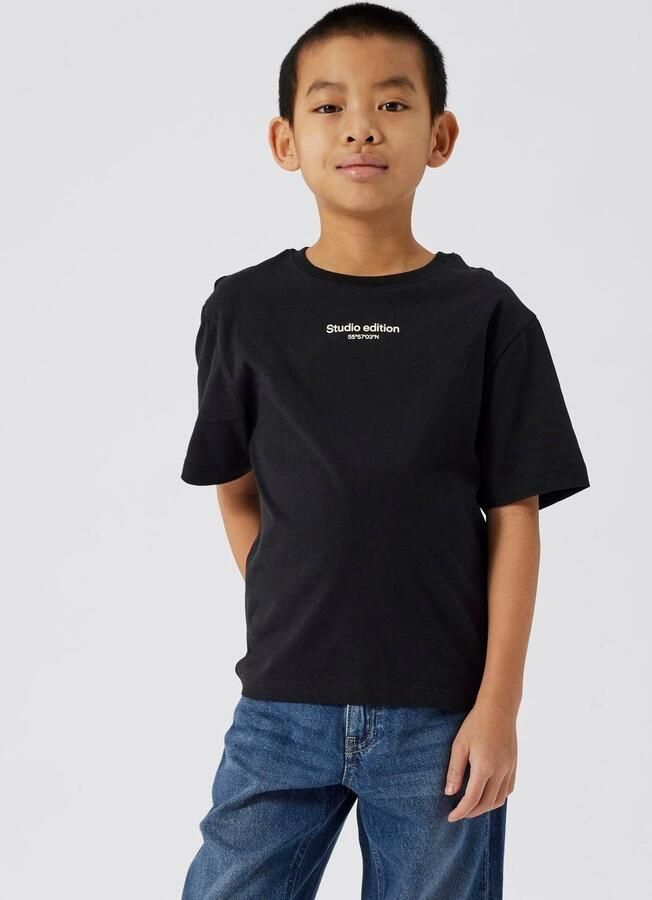 Name it KIDS T-shirt NKMBRODY met tekst zwart Jongens Katoen Ronde hals 122 128 - Foto 6