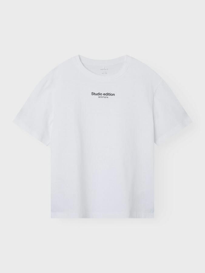 Name it KIDS T-shirt NKMBRODY met tekst wit Jongens Katoen Ronde hals Tekst 122 128 - Foto 5