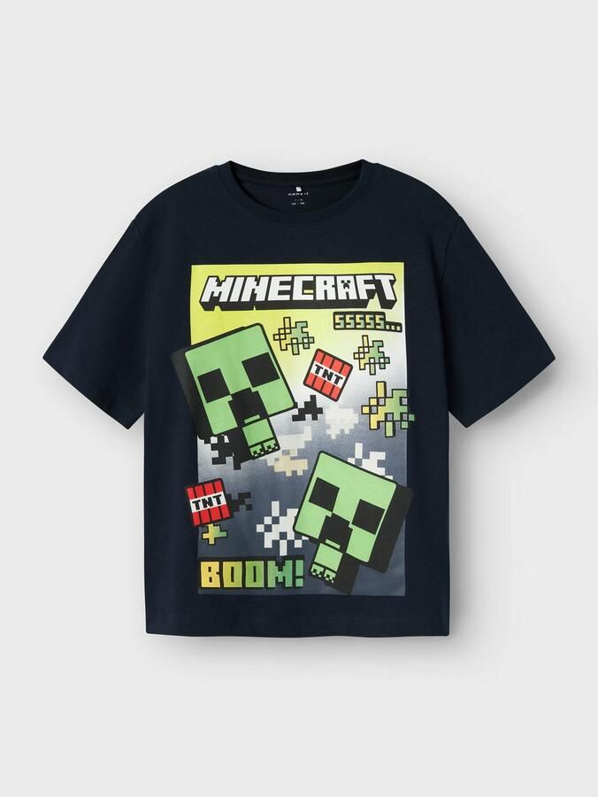 Name It T-shirt NKMMUS voor jongens met Minecraft-print en elastische tailleband - Foto 2