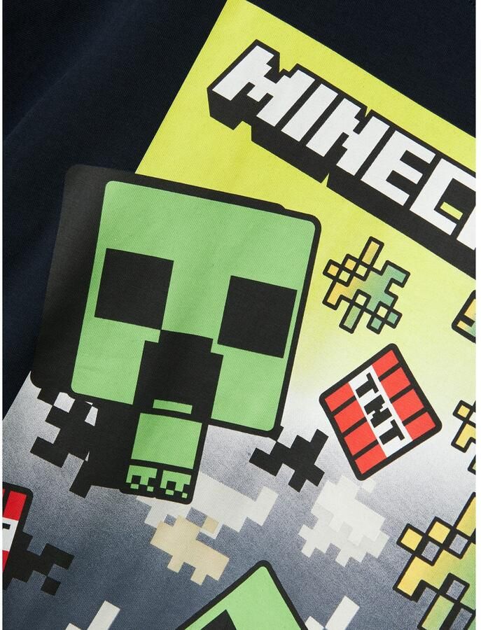 Name It T-shirt NKMMUS voor jongens met Minecraft-print en elastische tailleband