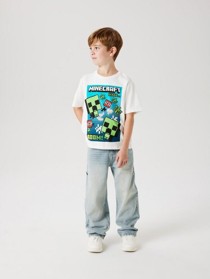 Name It T-shirt NKMMUS voor jongens met Minecraft-print en elastische tailleband - Foto 7