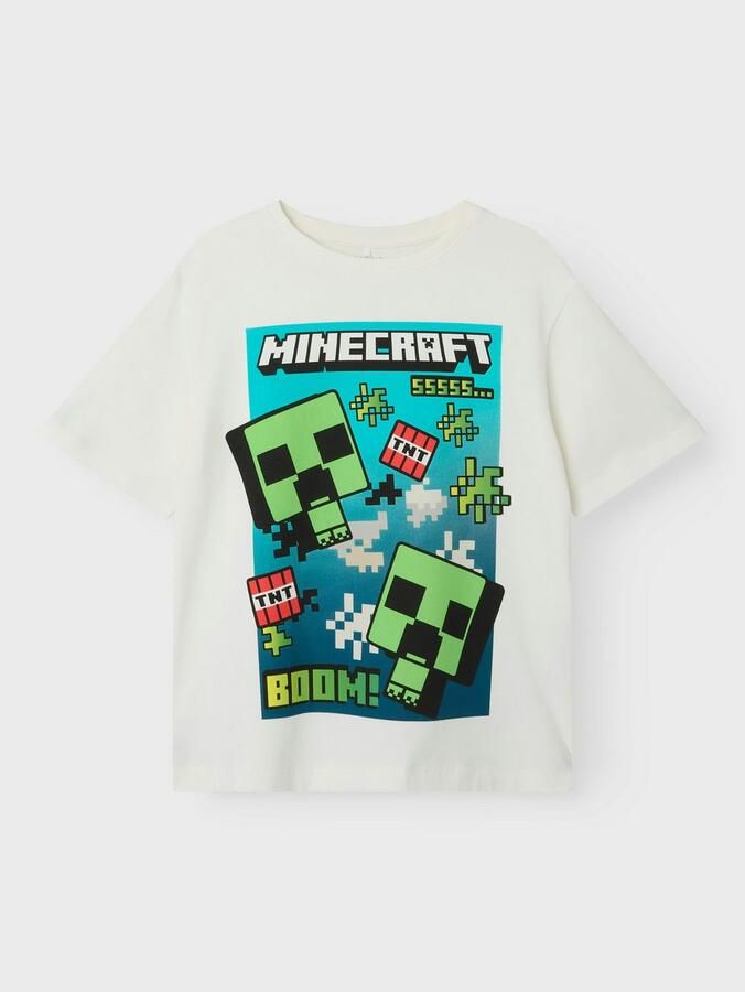 Name It T-shirt NKMMUS voor jongens met Minecraft-print en elastische tailleband - Foto 3
