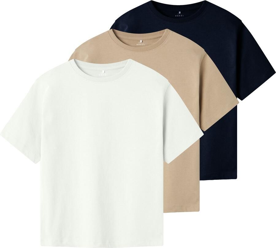 Name It T-shirt NKMVOBBO 3P SS NREG TOP NOOS (set 3-delig) - Foto 4