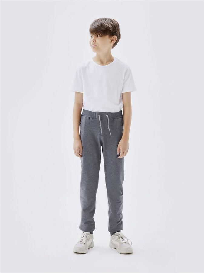 Name it KIDS broek NKMHONK donkergrijs melange Sweat Melée 104 - Foto 7