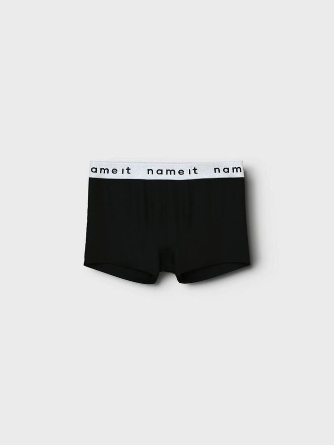 NAME IT KIDS boxershort NKMBOXER set van 3 zwart wit - Foto 2