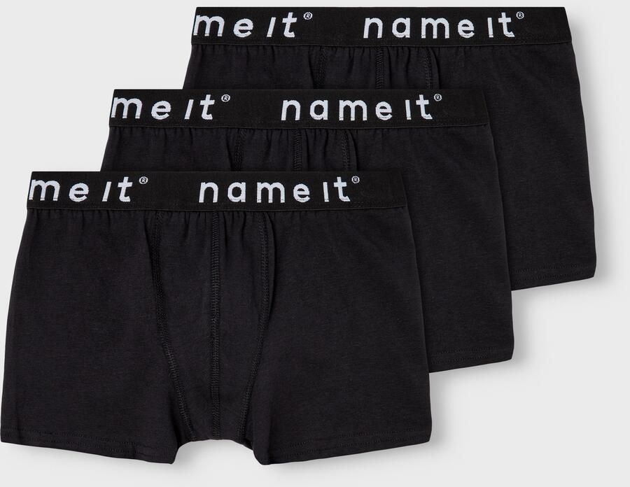 Name it KIDS boxershort NKMBOXER set van 3 zwart Jongens Stretchkatoen 122 128 - Foto 3