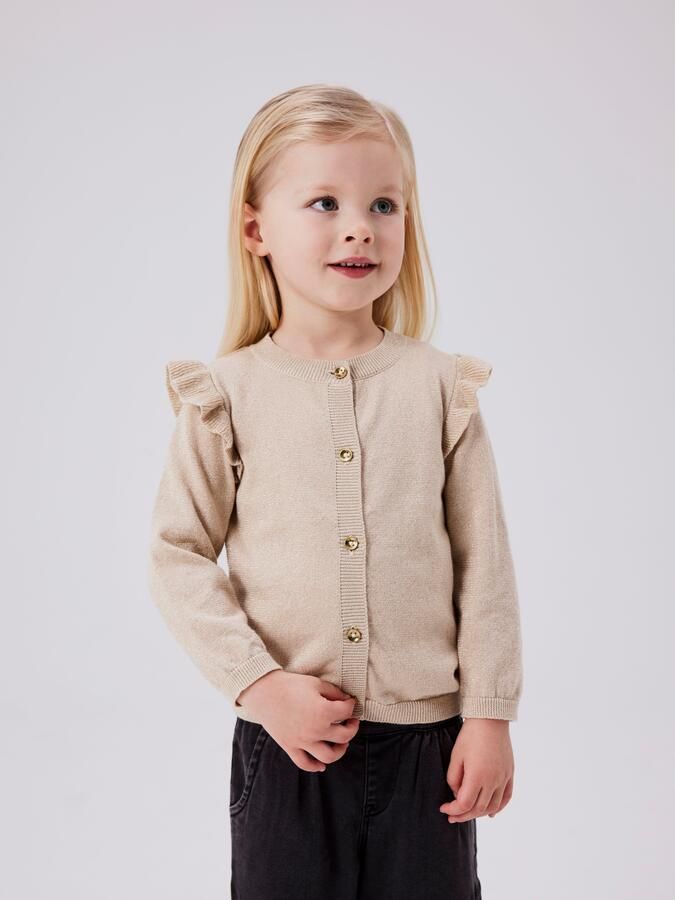 Name It Vest NMFABINNE LS KNIT CARD NOOS met schattige ruche op de schouders - Foto 2