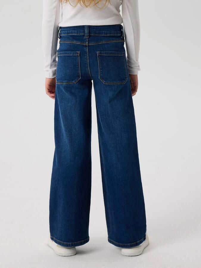 Name It Wijde jeans NKFPOLLY X-WIDE JEANS 3057-FR NOOS Katoenmix Wide Fit aan de benen lichte used look - Foto 6