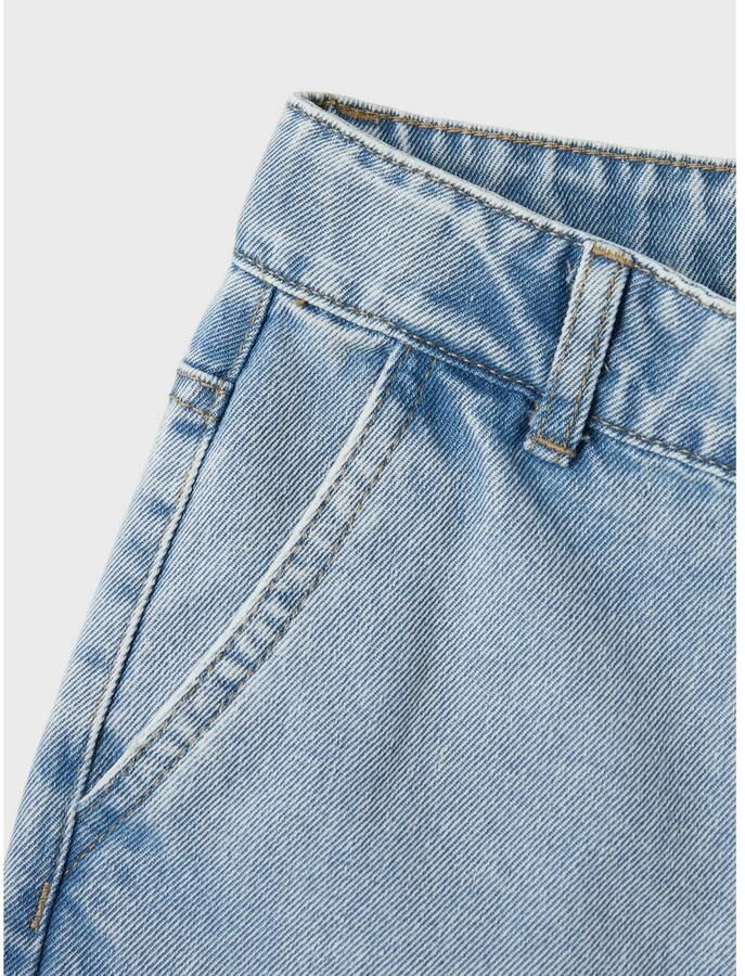 NAME IT KIDS wide leg regular waist jeans light blue bleached